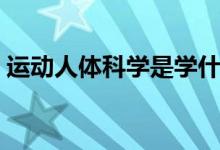 運(yùn)動人體科學(xué)是學(xué)什么的（有哪些主要課程）