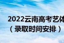 2022云南高考藝體類錄取時間從哪天到哪天（錄取時間安排）