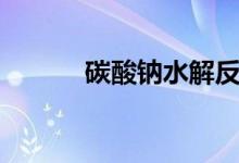 碳酸鈉水解反應（碳酸鈉水解）