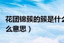 花團錦簇的簇是什么意思（花團錦簇的簇是什么意思）