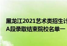 黑龍江2021藝術(shù)類招生計劃（黑龍江2022年藝術(shù)類提前批A段錄取結(jié)束院校名單一）