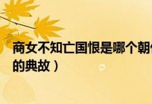 商女不知亡國恨是哪個朝代的（商女不知亡國恨是哪個朝代的典故）