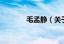 毛孟靜（關于毛孟靜的介紹）