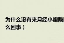 為什么沒有來月經小腹隱隱作痛（月經沒來小腹隱隱作痛怎么回事）