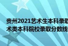 貴州2021藝術(shù)生本科錄取分數(shù)線（貴州2022高考提前批藝術(shù)類本科院校錄取分數(shù)線是多少）