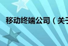 移動終端公司（關(guān)于移動終端公司的介紹）