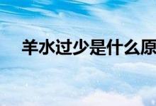 羊水過(guò)少是什么原因（羊水過(guò)少怎么辦）