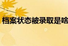 檔案狀態(tài)被錄取是啥意思（查詢(xún)方法有哪些）