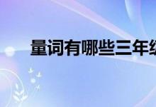 量詞有哪些三年級下冊（量詞有哪些）