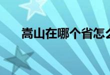 嵩山在哪個(gè)省怎么讀（嵩山在哪個(gè)?。?class=