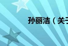 孫麗潔（關于孫麗潔的介紹）