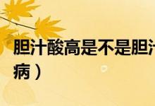 膽汁酸高是不是膽汁淤積癥（膽汁酸高是什么?。?class=