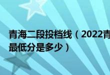 青海二段投檔線（2022青海高考提前本科批B段二志愿投檔最低分是多少）