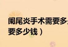 闌尾炎手術(shù)需要多少錢2020(闌尾炎手術(shù)需要多少錢)