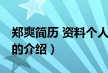 鄭爽簡歷 資料個人（關(guān)于鄭爽簡歷 資料個人的介紹）