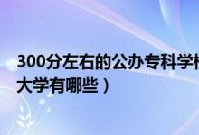 300分左右的公辦?？茖W校（2022年300分左右的公辦專科大學有哪些）