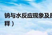 鈉與水反應現(xiàn)象及原理（鈉與水反應現(xiàn)象及解釋）