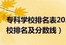 ?？茖W(xué)校排名表2021（2022本科附屬?？茖W(xué)校排名及分?jǐn)?shù)線）
