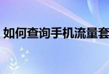 如何查詢手機流量套餐（如何查詢手機流量）